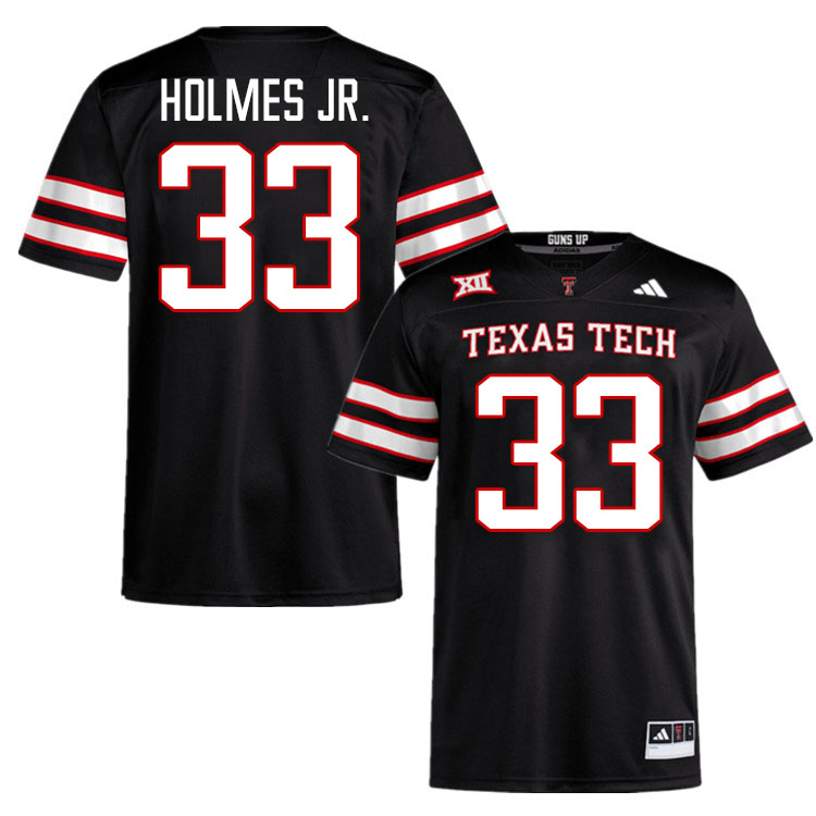 #33 A.J. Holmes Jr. Texas Tech Red Raiders Jerseys College Football Uniforms Stitched-Black #33 A.J. Holmes Jr. Texas Tech Red Raiders Jerseys College Football Uniforms Stitched-Black
